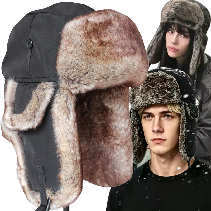 Trapper Hat Ear Flap - Men's Warm Winter Trapper Aviator Trooper
