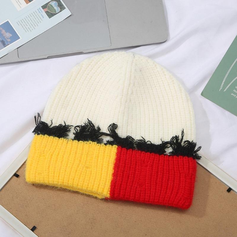 Phiên Bản Hàn Quốc Phối Màu Đa - đánh giá và giá Beanie Cuffed Knit