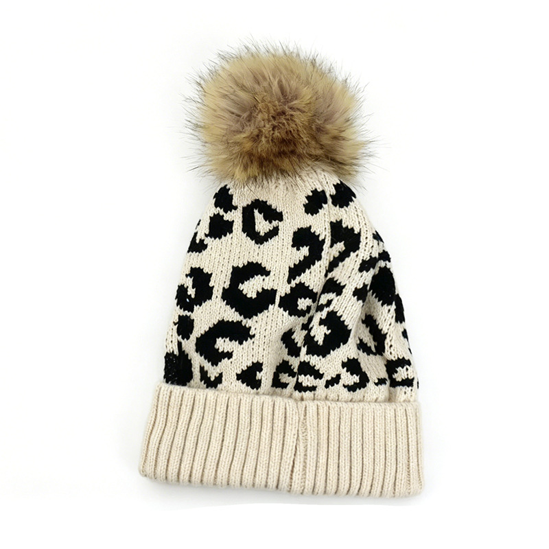 Autumn and winter leopard prin - đánh giá và giá Beanie Cuffed Knit