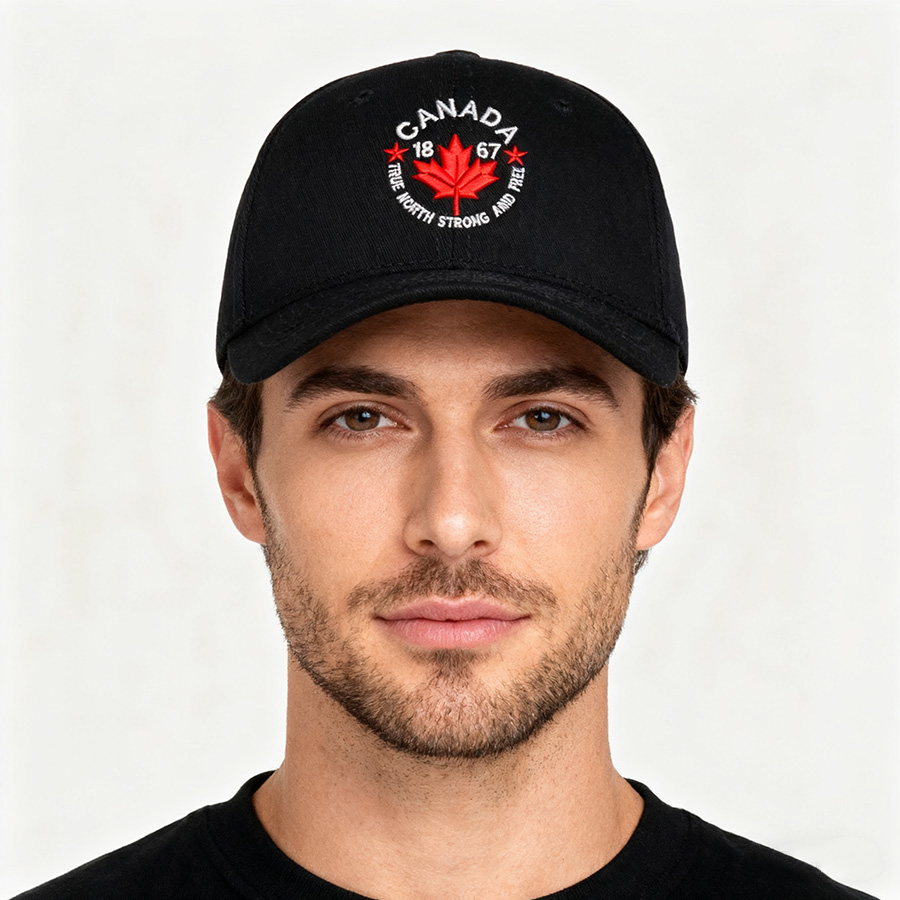 Embroidered Canada True North  - đánh giá và giá Baseball Cap Structured