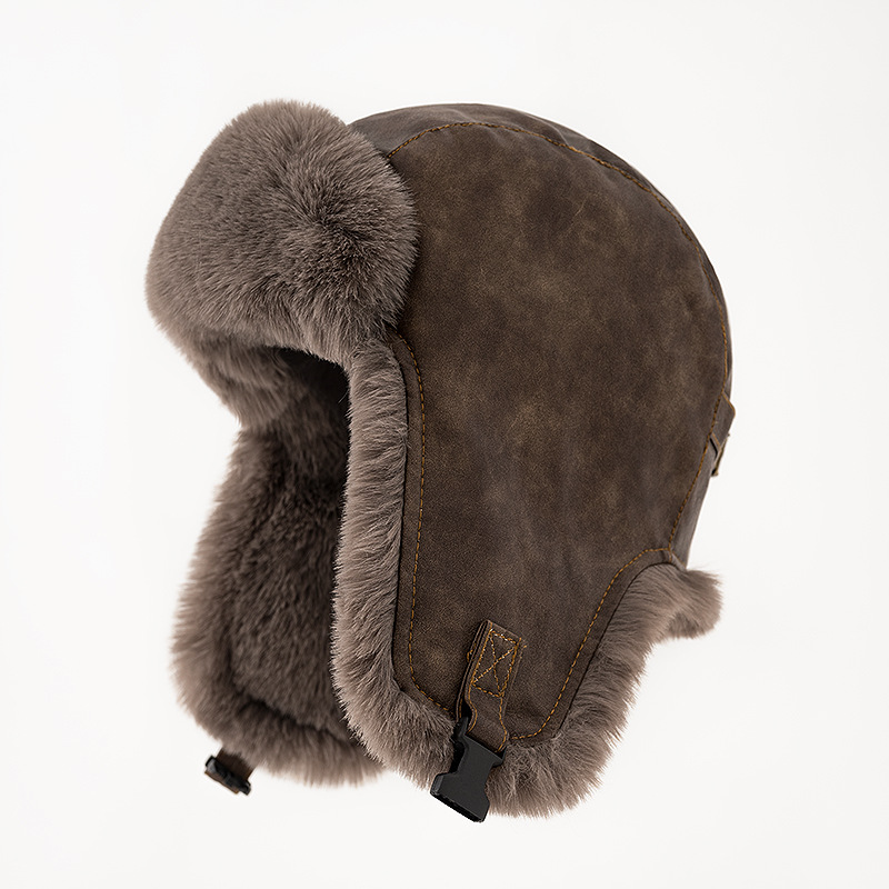 1pcs Men's Winter Retro leathe - đánh giá và giá Trapper Hat Ear Flap