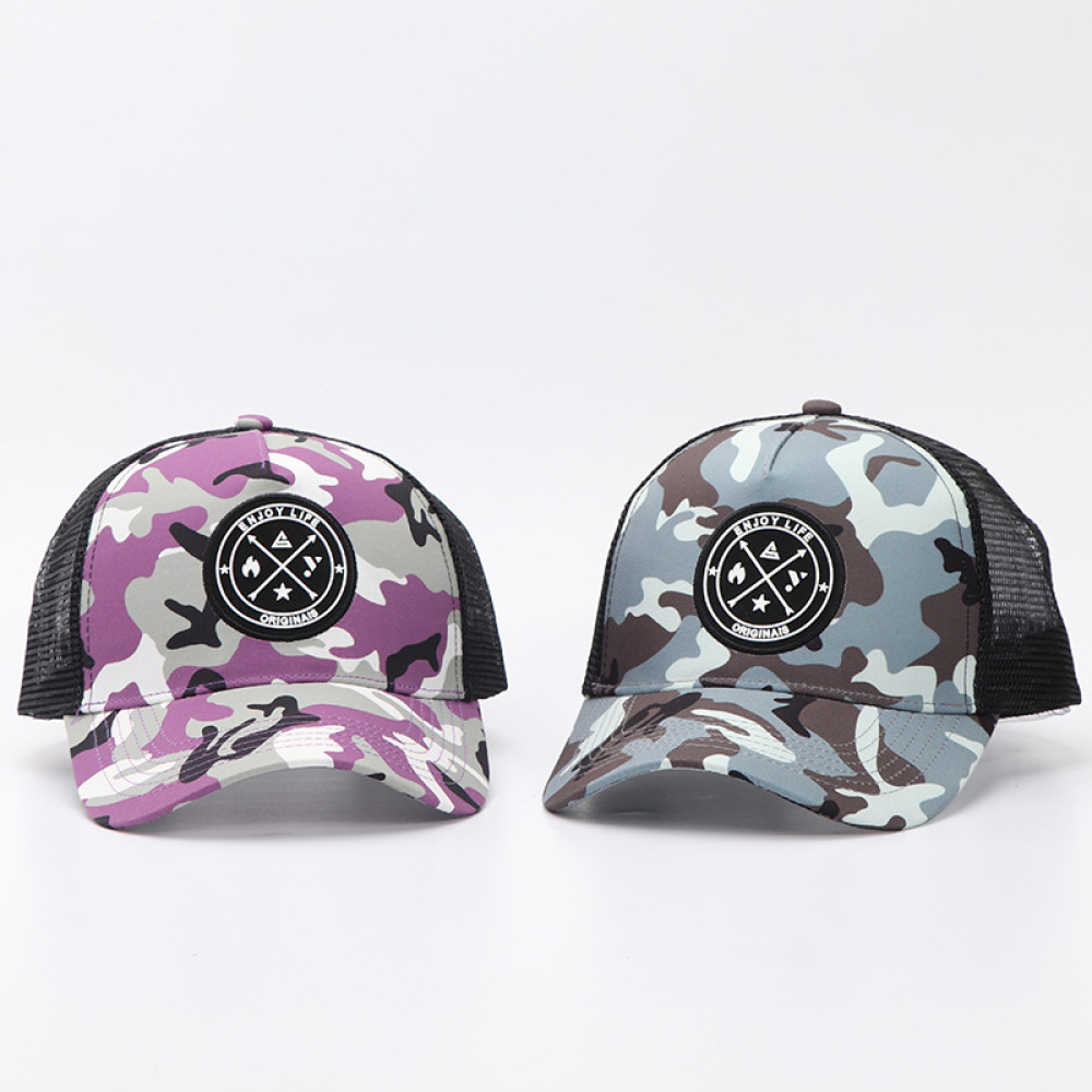Casual Camo Patchwork Mesh Cap - đánh giá và giá Trucker Cap Mesh