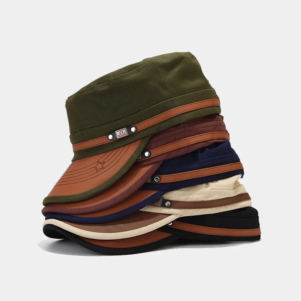 Casual Cadet Hat Man Flat Top  - đánh giá và giá Dad Hat Cotton