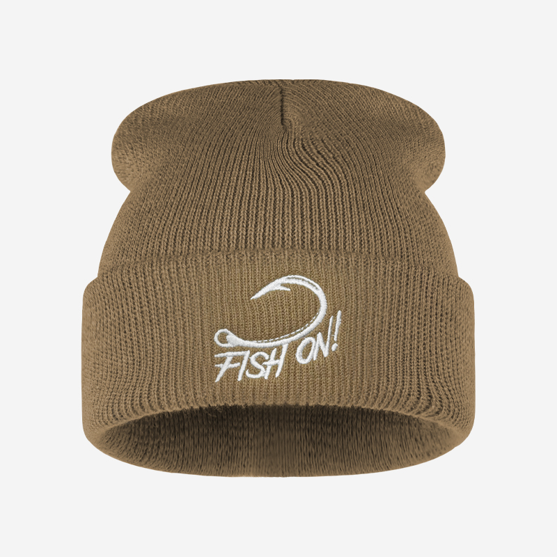 Outdoor Angler Fish On Embroid - đánh giá và giá Beanie Cuffed Knit
