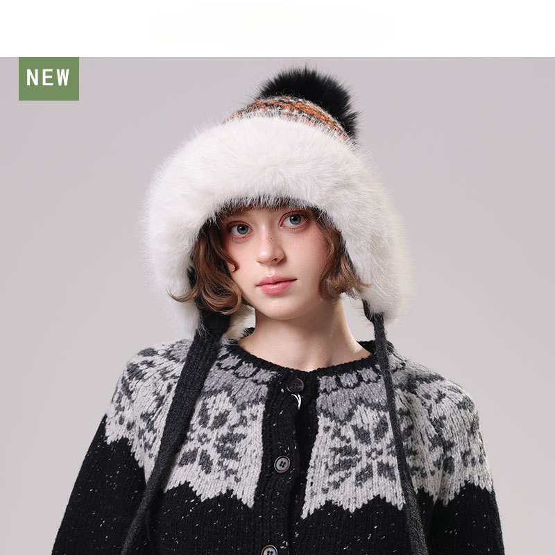 Women's Fuzzy Knit Trapper Hat - đánh giá và giá Trapper Hat Ear Flap