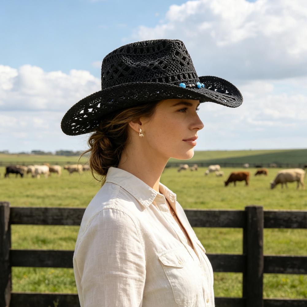 Wide Brim Cowboy Hat Comfortab - đánh giá và giá Cowboy Hat Straw