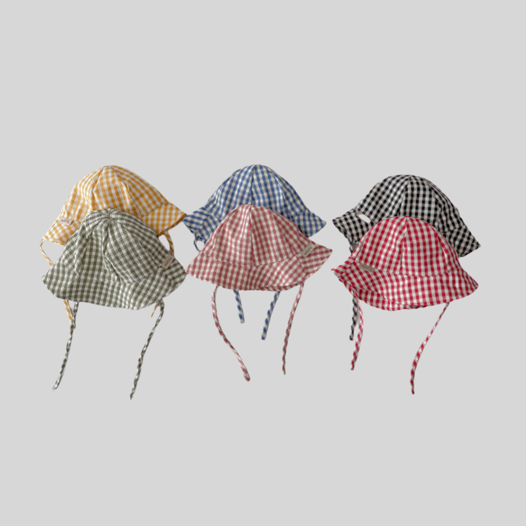 Ins Style Plaid Baby Bucket Ha - đánh giá và giá Bucket Hat Cotton