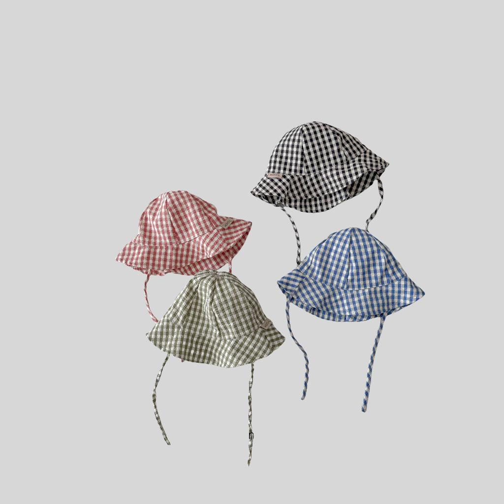 Ins Style Plaid Baby Bucket Ha - đánh giá và giá Bucket Hat Cotton